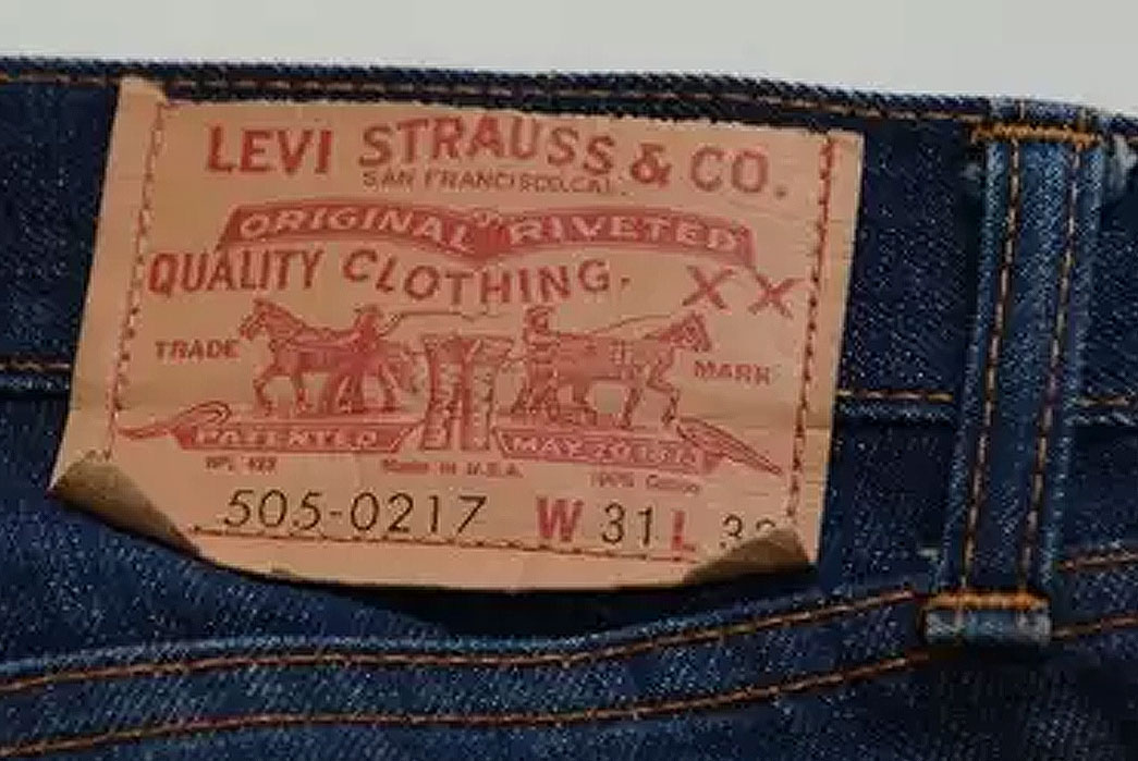 LEVI'S VINTAGE CLOTHING 1967 505 BLEACHED JEANS, 50%OFF SALE