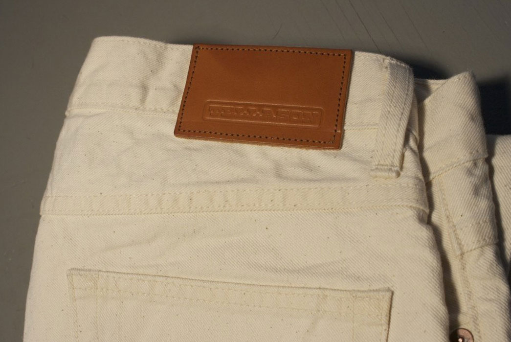 white selvedge jeans