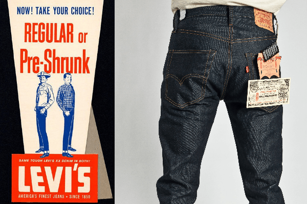 how much do levi's 501 shrink