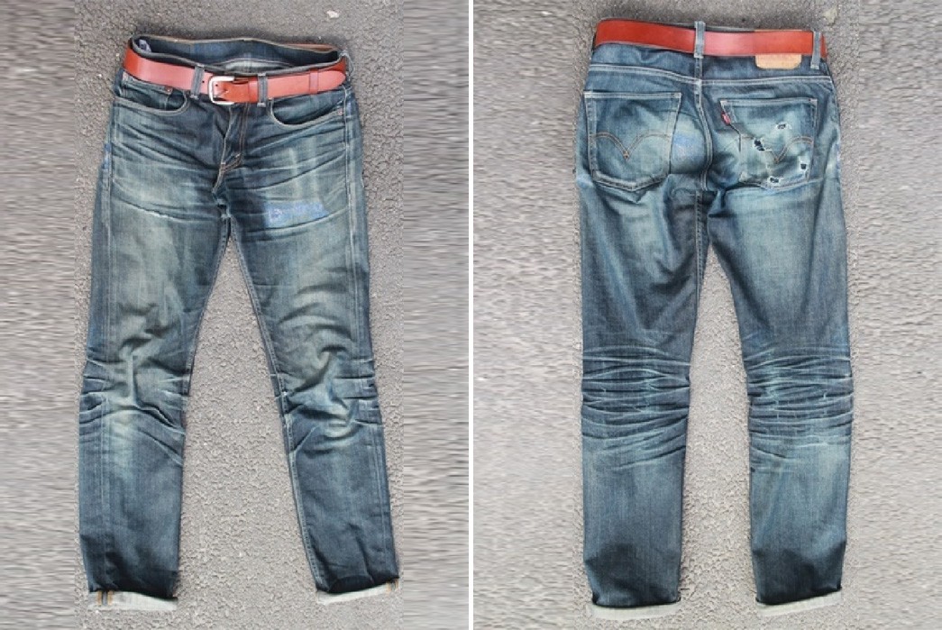 raw denim fades before and after