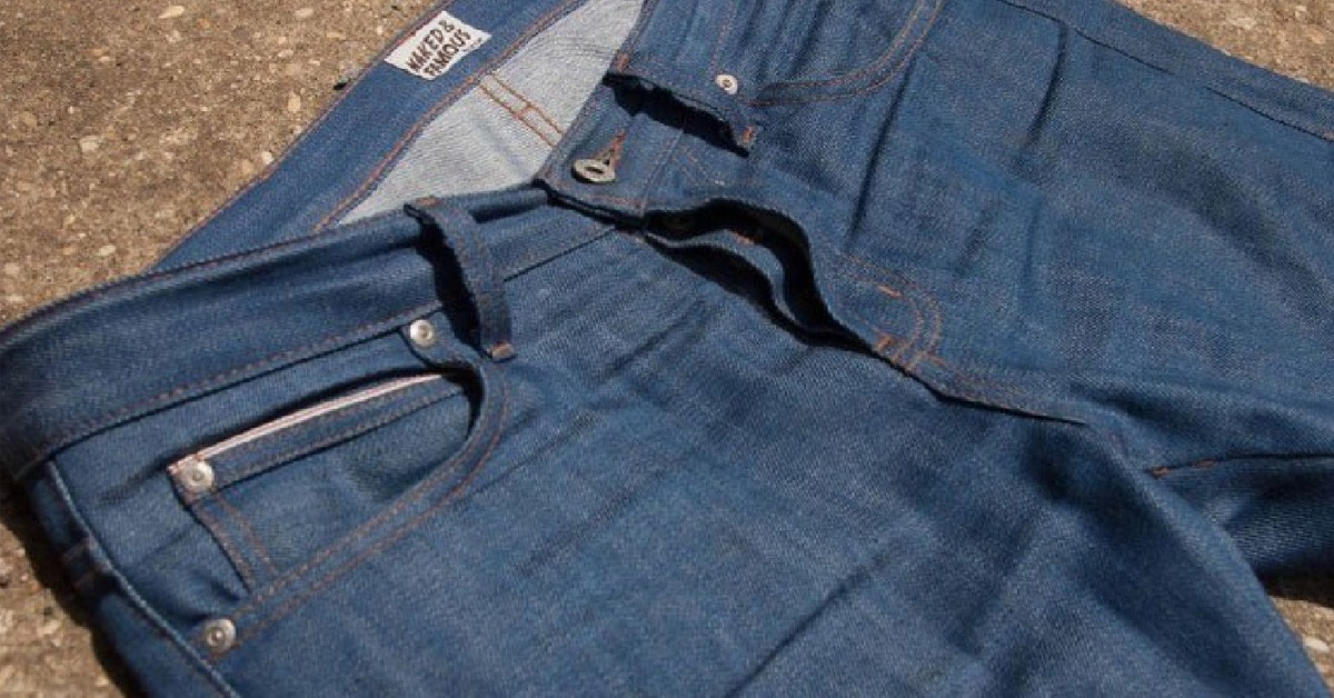naked and famous natural indigo selvedge