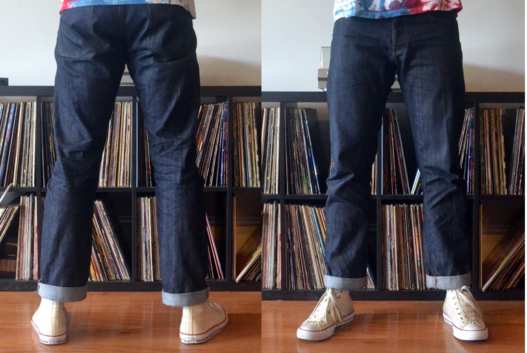slim straight selvedge jeans