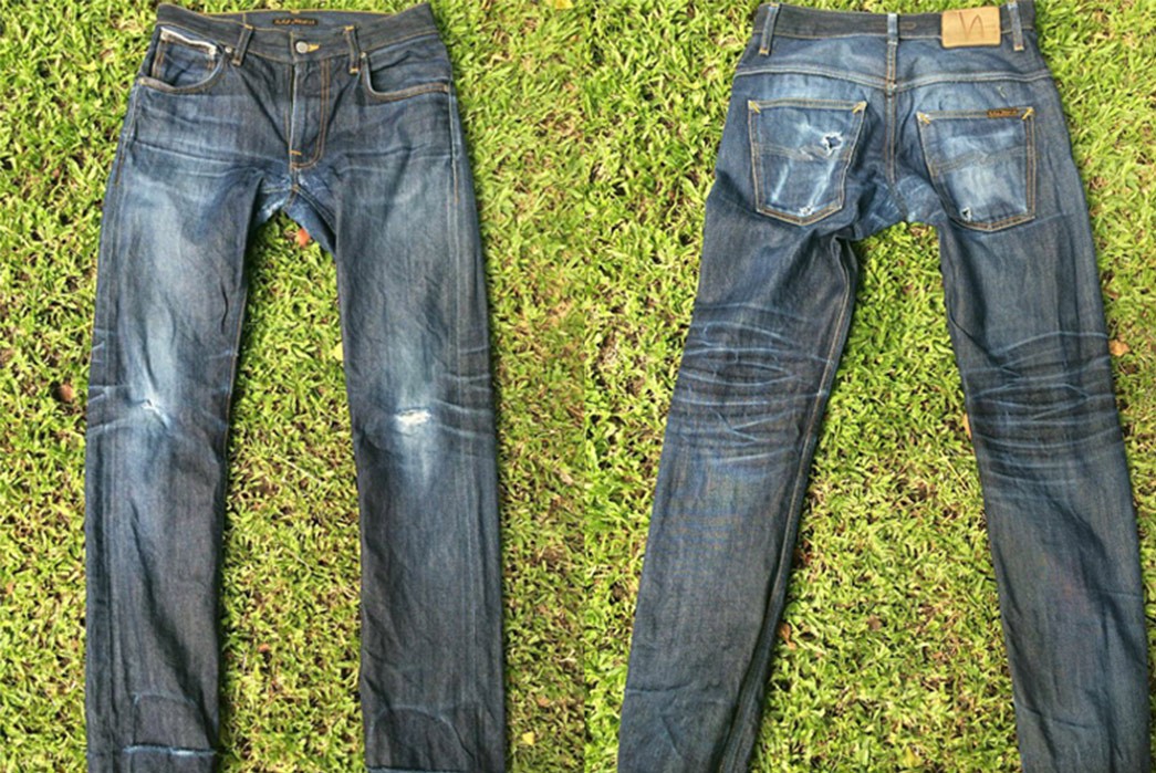 Nudie Thin Finn Dry Heavy Selvage (1 Year, 0 Washes, 1 Soak)
