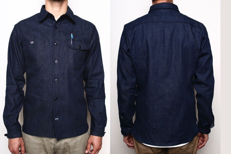 Fade of the Day - Rogue Territory Raw Denim Work Shirt (13 Months, 1 ...