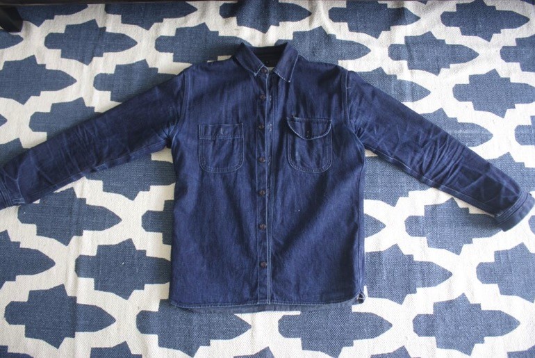Fade of the Day - Rogue Territory Raw Denim Work Shirt (13 Months