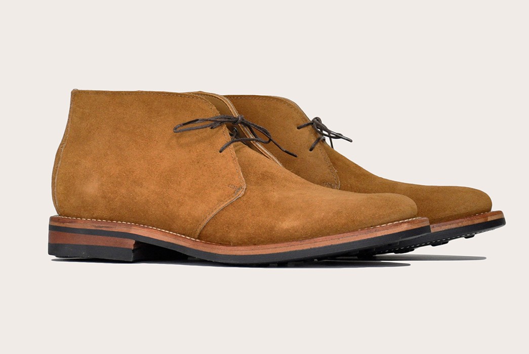 Oak Street Bootmakers Peanut Suede Campus Chukka and Waxed Flesh Trench ...