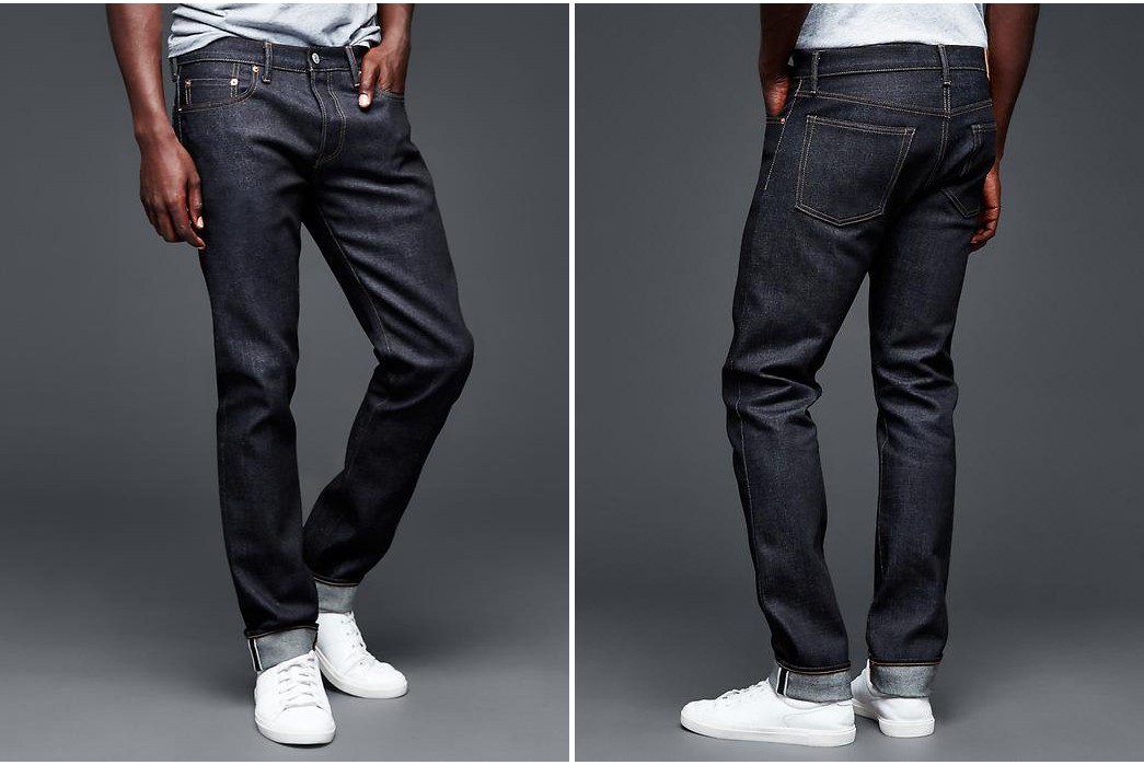 Selvedge Slim Jeans with GapFlex