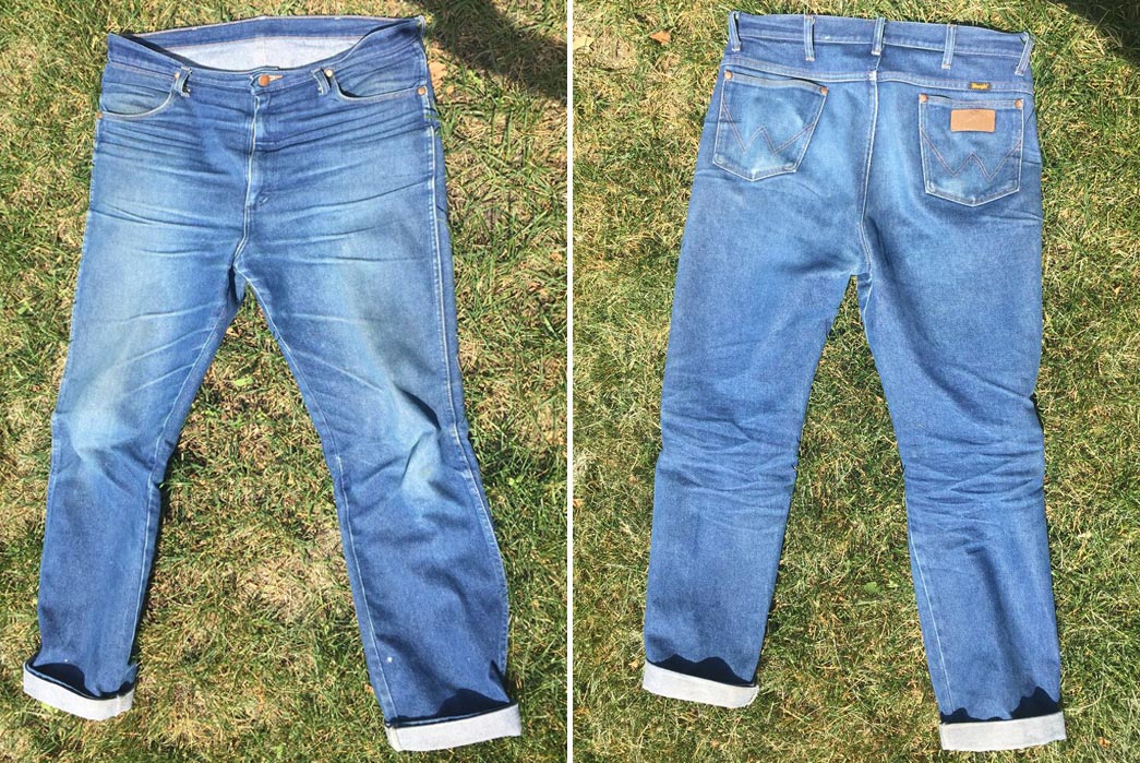 faded wrangler jeans