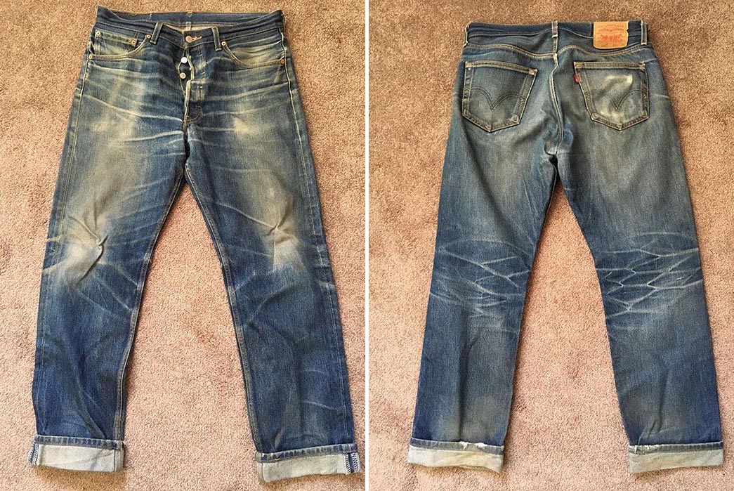 faded 501 jeans