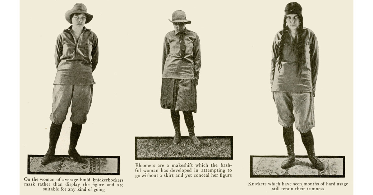Women's Out-of-Doors Clothing in the Early 1900s