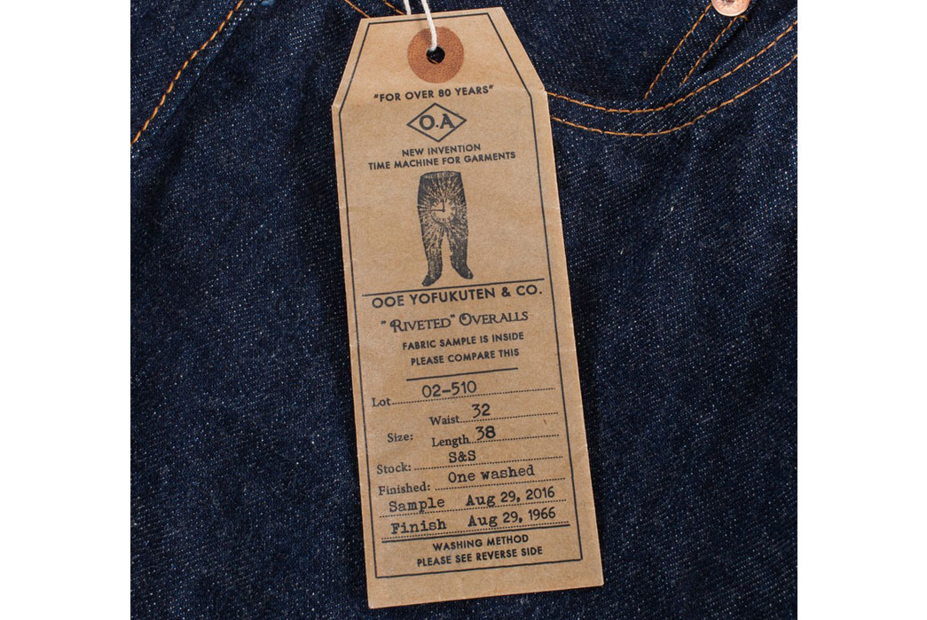 Ooe Yofukuten x Standard & Strange OA02XX-1966 One Wash Time Machine Jeans