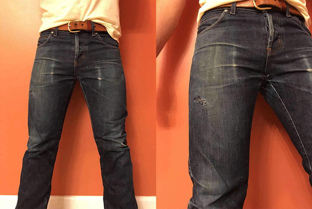 naked and famous deep indigo stretch