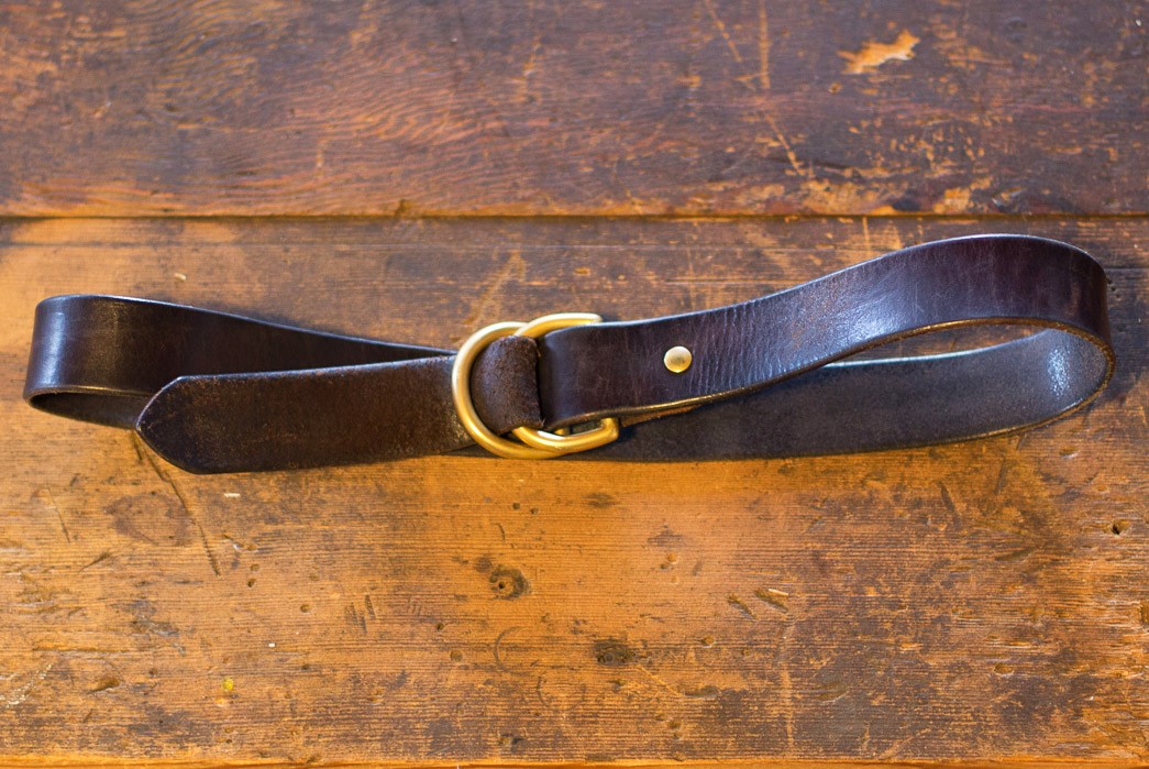 Wood & Faulk D-Ring Leather Belt (3 Years, 6 Months) - Fade of the Day