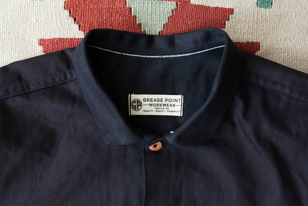 Orchard Coat - 14 oz Japanese Black Selvedge Denim — GREASE POINT