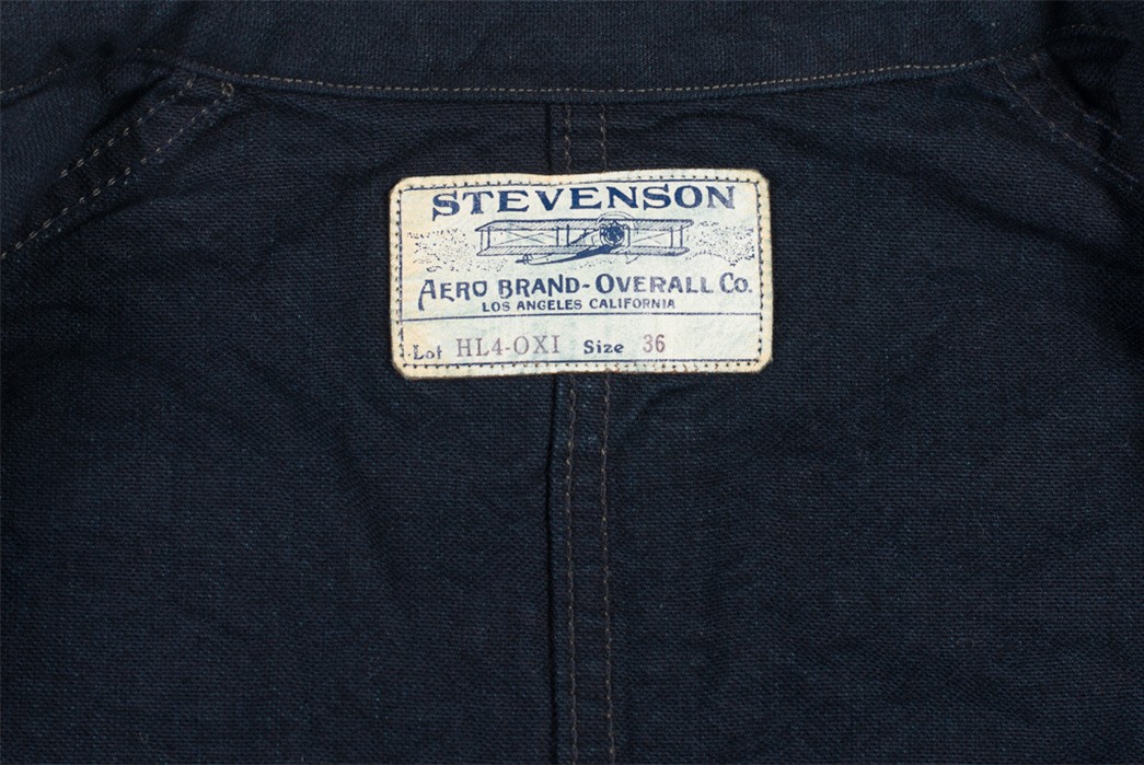 Stevenson Overall Co. Selvedge Indigo x Indigo Canvas Heartland Jacket