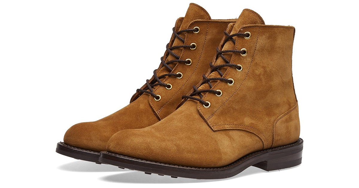 END. x Tricker's Earth Repello Suede Low Leg Logger Boot