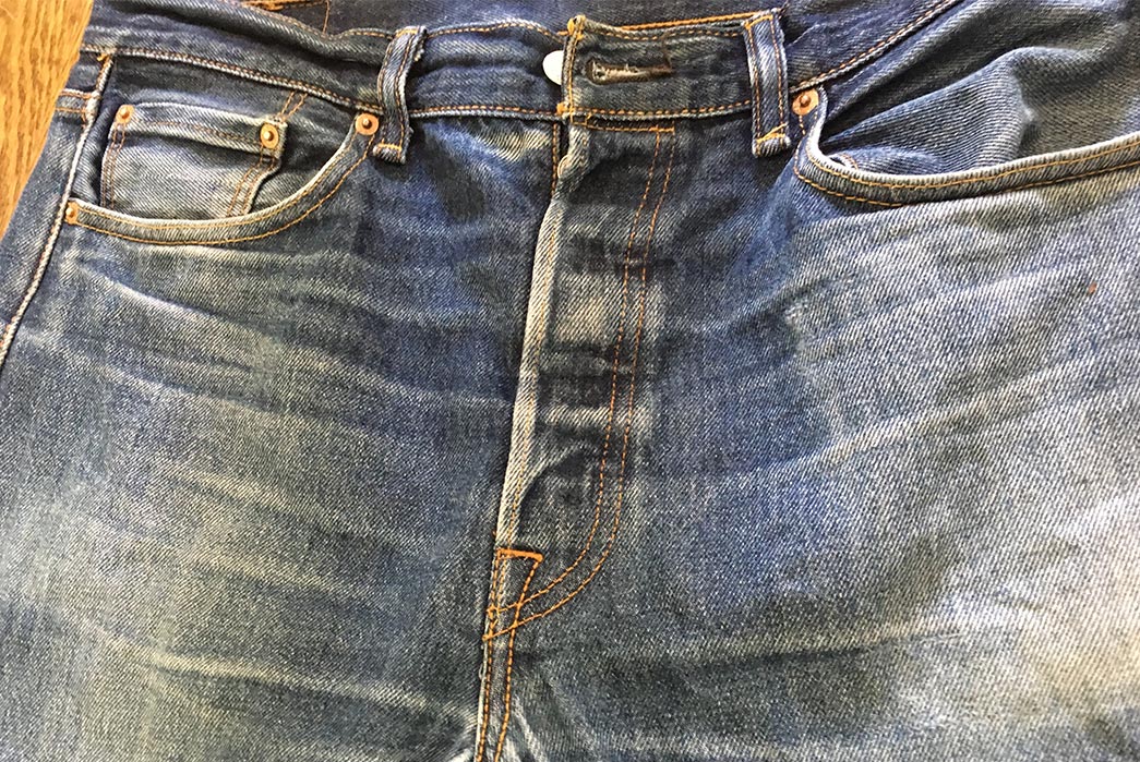 Levi's 501 STF (2 Years, 2 Washes, 2 Soaks) - Fade of the Day
