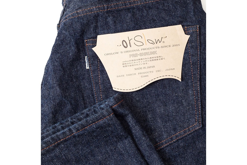orSlow Baggy Fit One Wash 14oz. Selvedge Denim Jeans