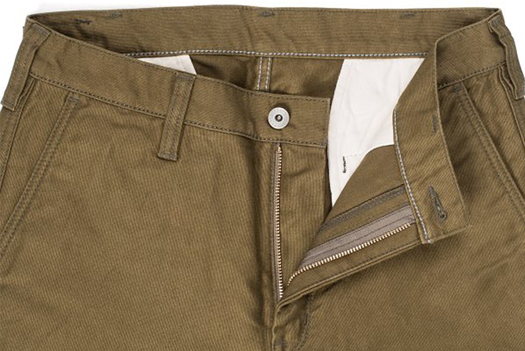Iron Heart IH-816-OLV Olive Cotton Whipcord Work Pants