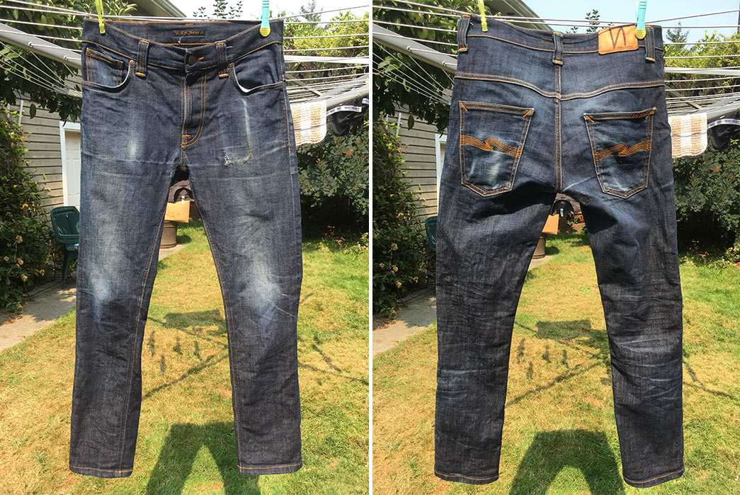 nudie jeans before and after