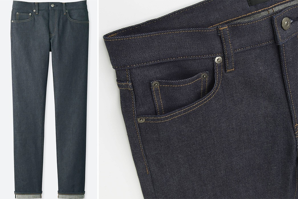 stretch selvedge slim fit jeans