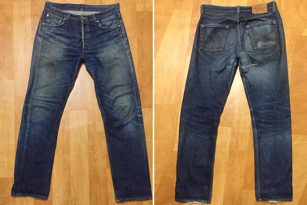 Levi's 501 STF (10+ Years, Unknown Washes, 2 Soaks) - Fade of the Day