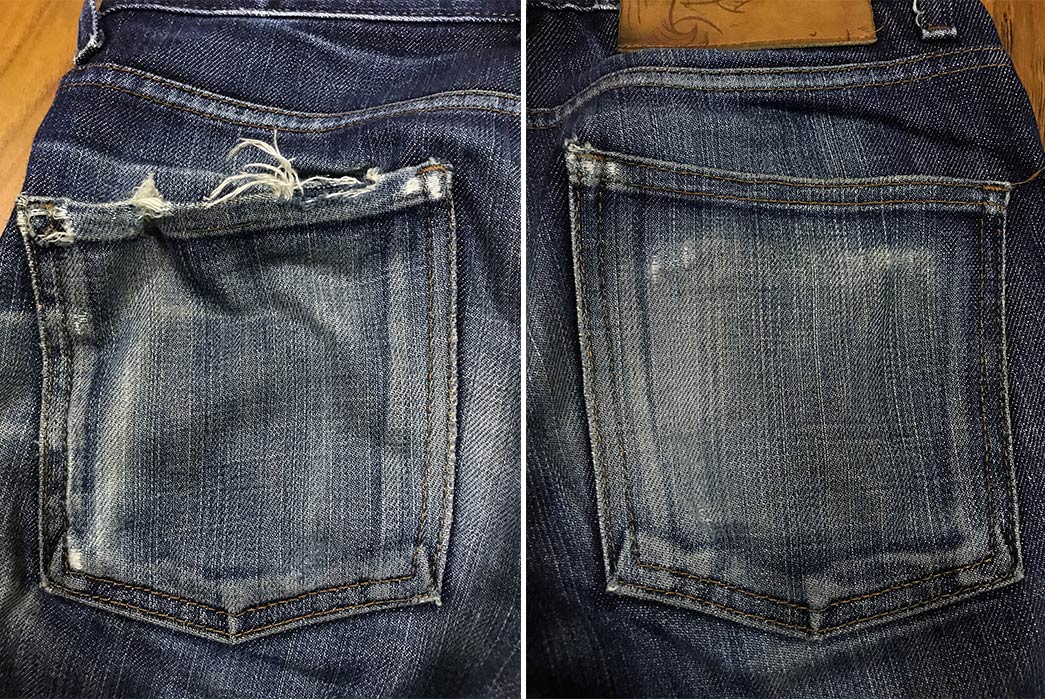 Naked & Famous Stretch Selvedge (3 Years, 15 Washes) - Fade of the Day