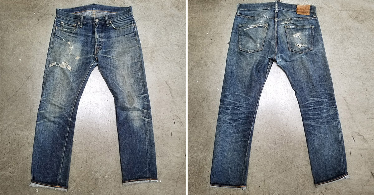 Pure Blue Japan XX-014 (7.5 Years, Unknown Washes) - Fade of the Day