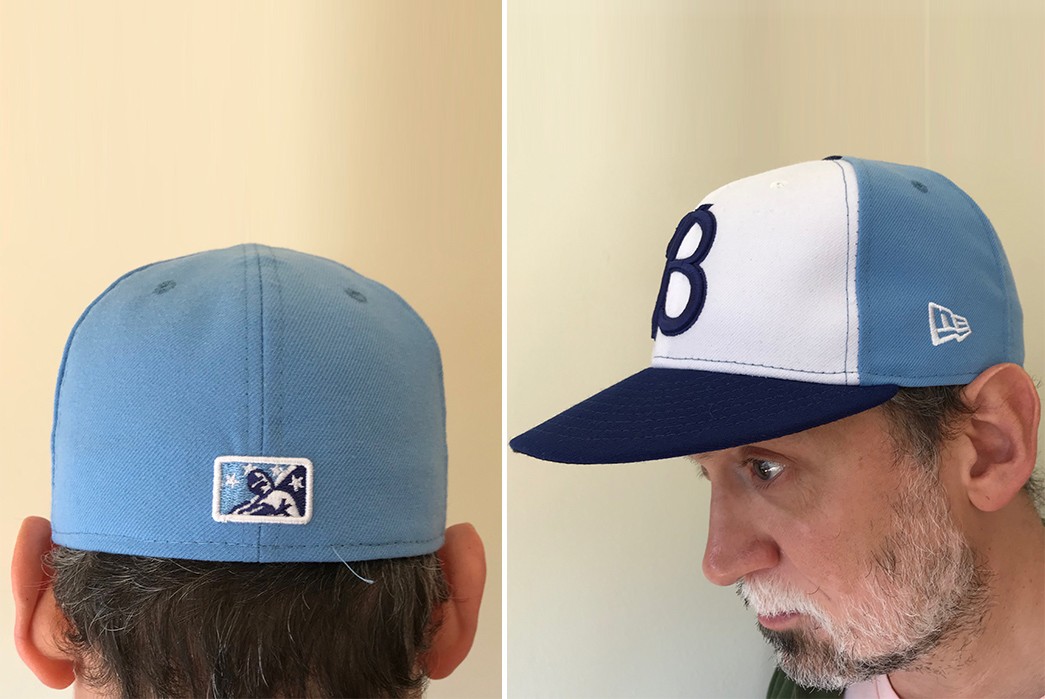 Men's leather baseball caps baseball leather cap blue Boston