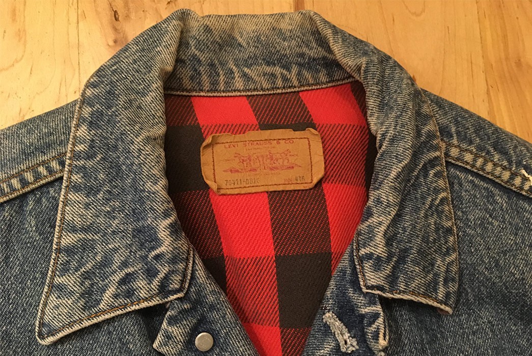 Levi's Flannel-Lined Jacket (~30 Years, Unknown Washes) - Fade of the Day