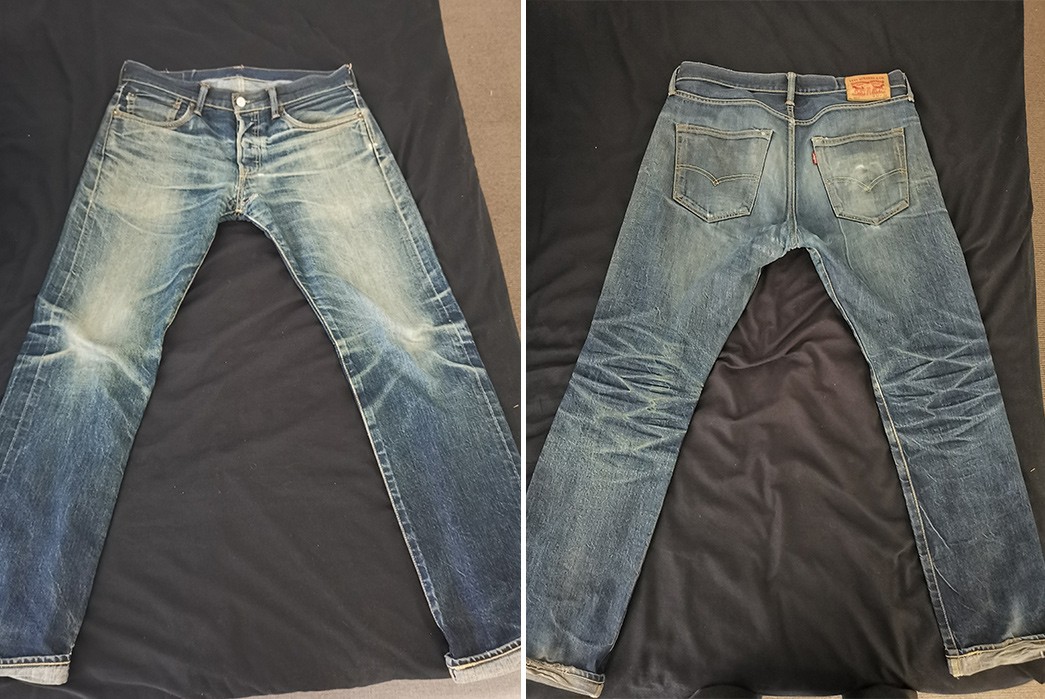 faded 501 jeans