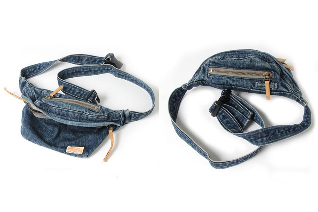 pose india waist Belt Fanny bag BELT BAG denim blue - Price in