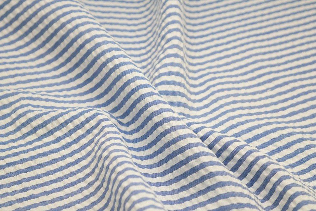 Seersucker Stripe Fabric - cotton seersucker for summer clothing