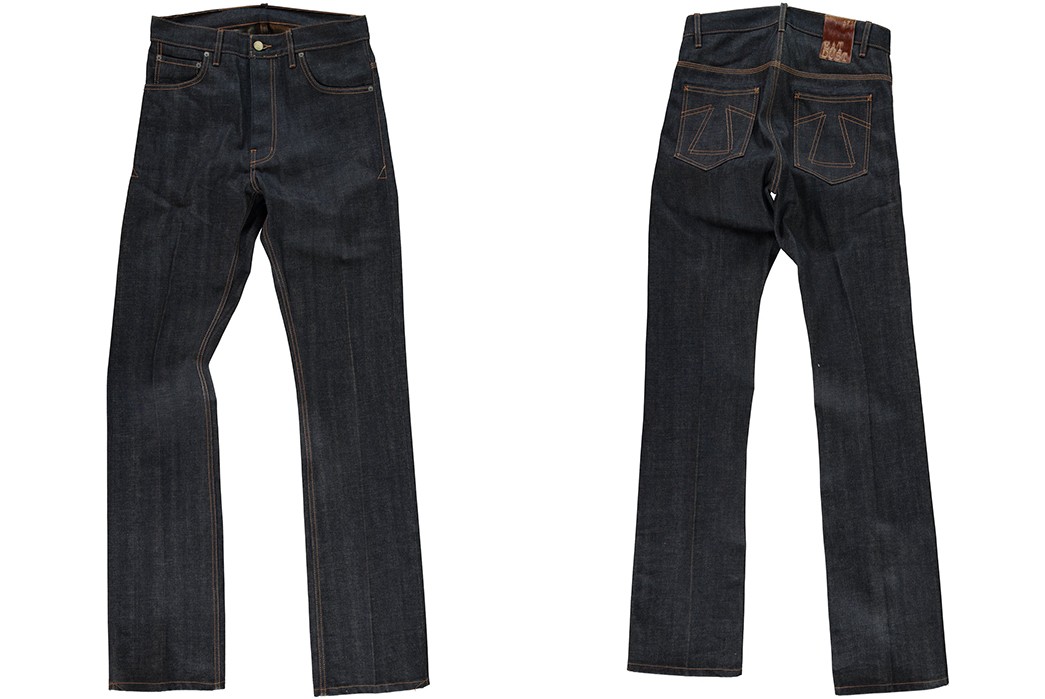 Iron Heart 9461Z 21oz Non-Fade Denim Boot Cut Jeans - Super Black