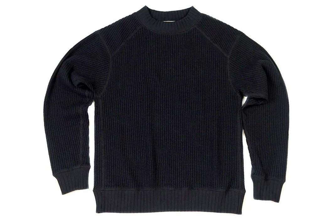 Jackman's Waffle Midneck Sweaters Employ Antique Knitting Machines