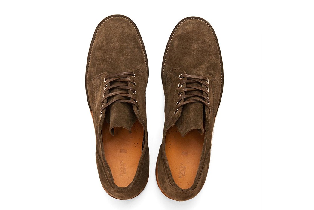 Viberg Shoes-In a Velvety Pair of Suede Oxfords