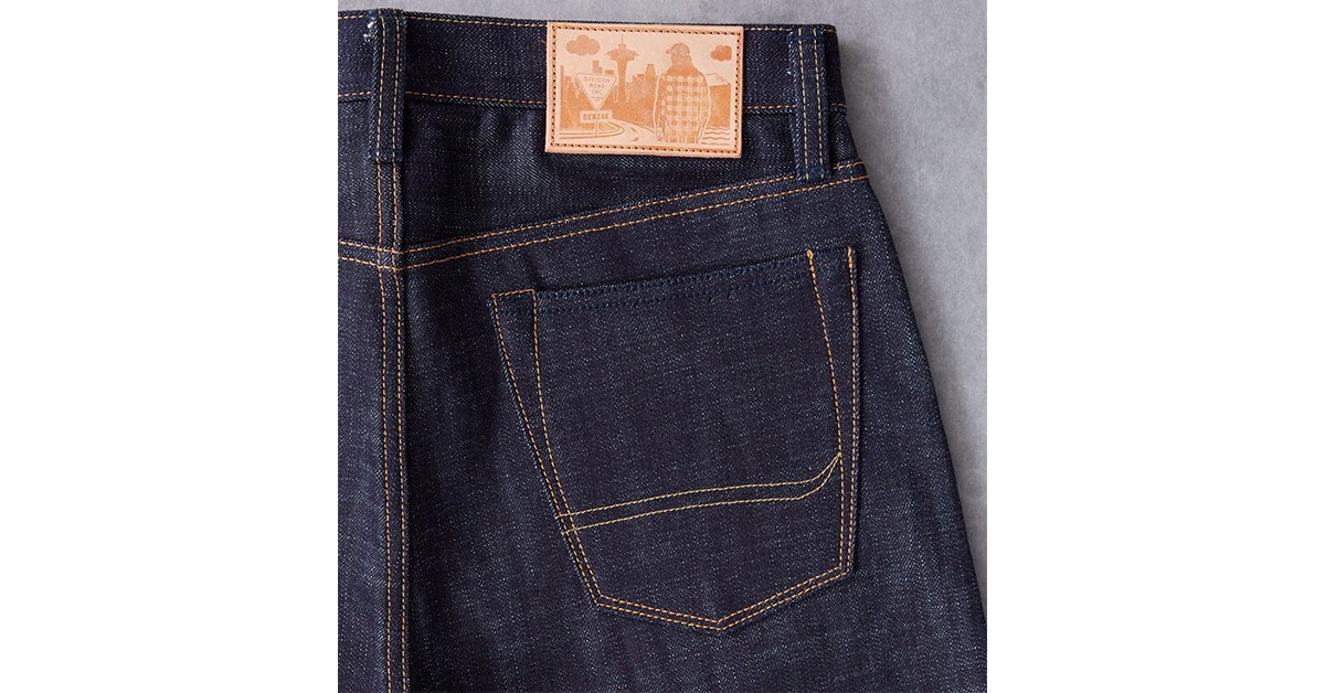 Tapered Raw Denim Jeans - Five Plus One