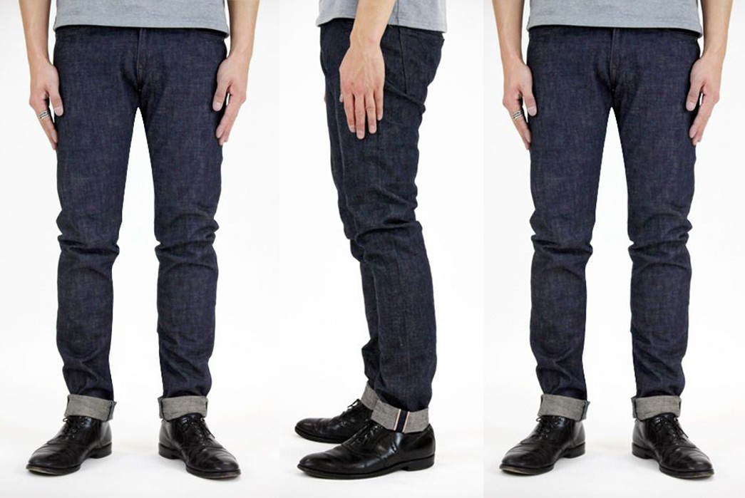 tapered selvedge jeans