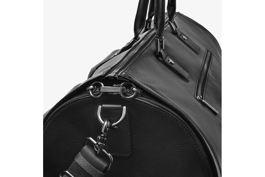 Deep Pocket Leather Duffle Bag