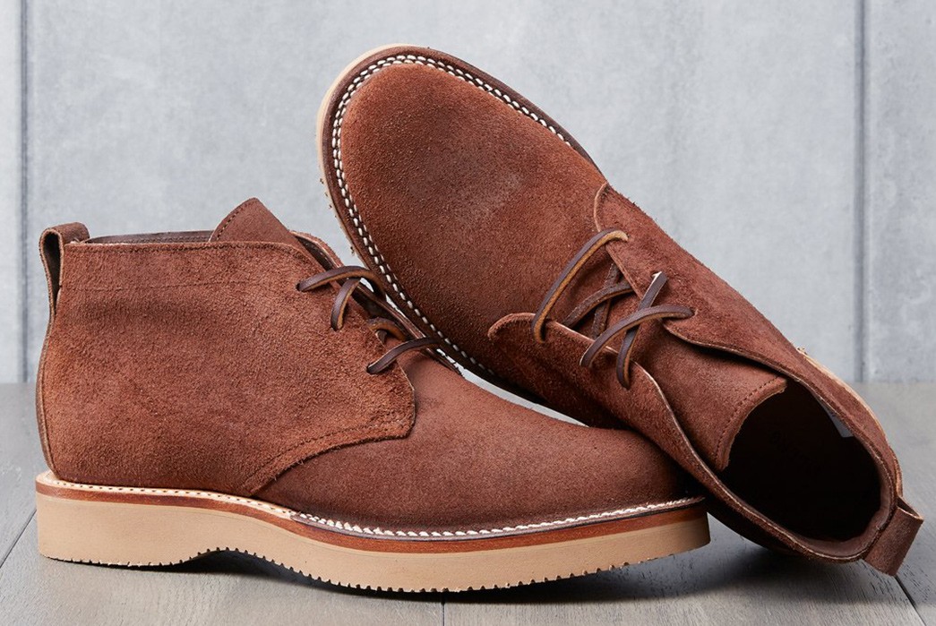 Division Road & VIberg Roll Up a Tobacco Roughout Leather Chukka