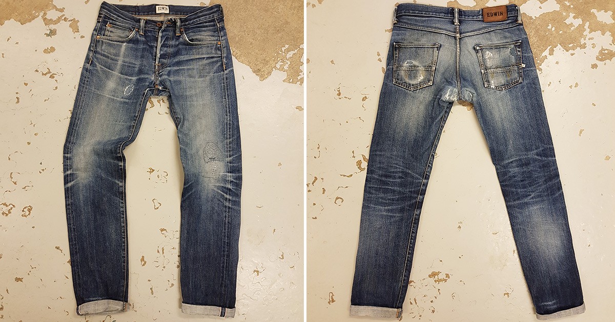 Fade Friday - Edwin ED-55 (3.5 Years, 5 Washes, Unknown Soaks)