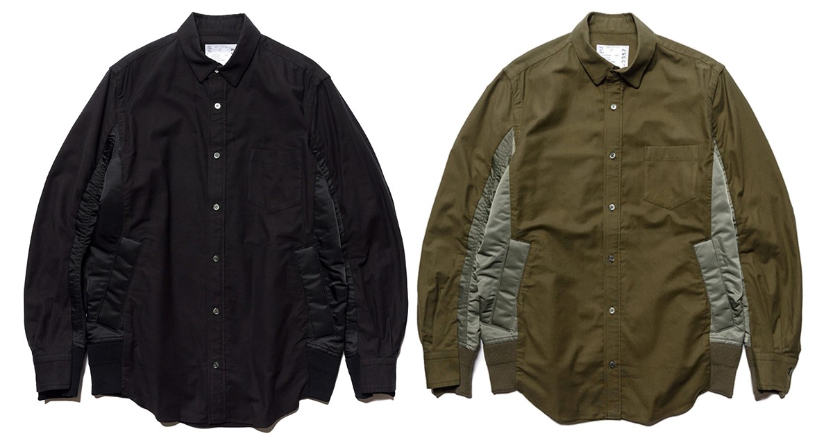 Sacai Fuses MA-1 Jackets and Button Downs For Its Nylon Twill X ...