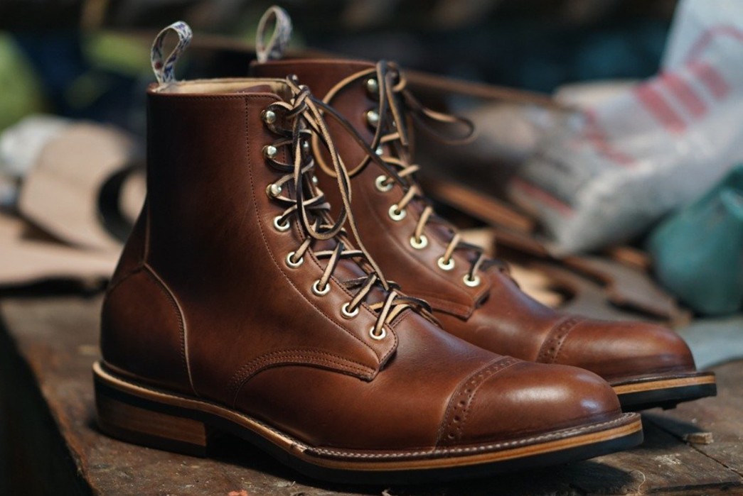 Unmarked Caps Off Its Hunter Boot In Horween Chromexcel