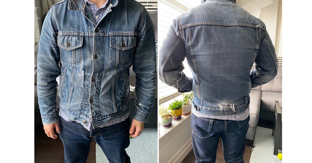 https://www.heddels.com/wp-content/uploads/2021/03/social-fade-friday-tellason-14-oz-cone-mills-jean-jacket-4-5-years-10-washes-model-front-back.jpg