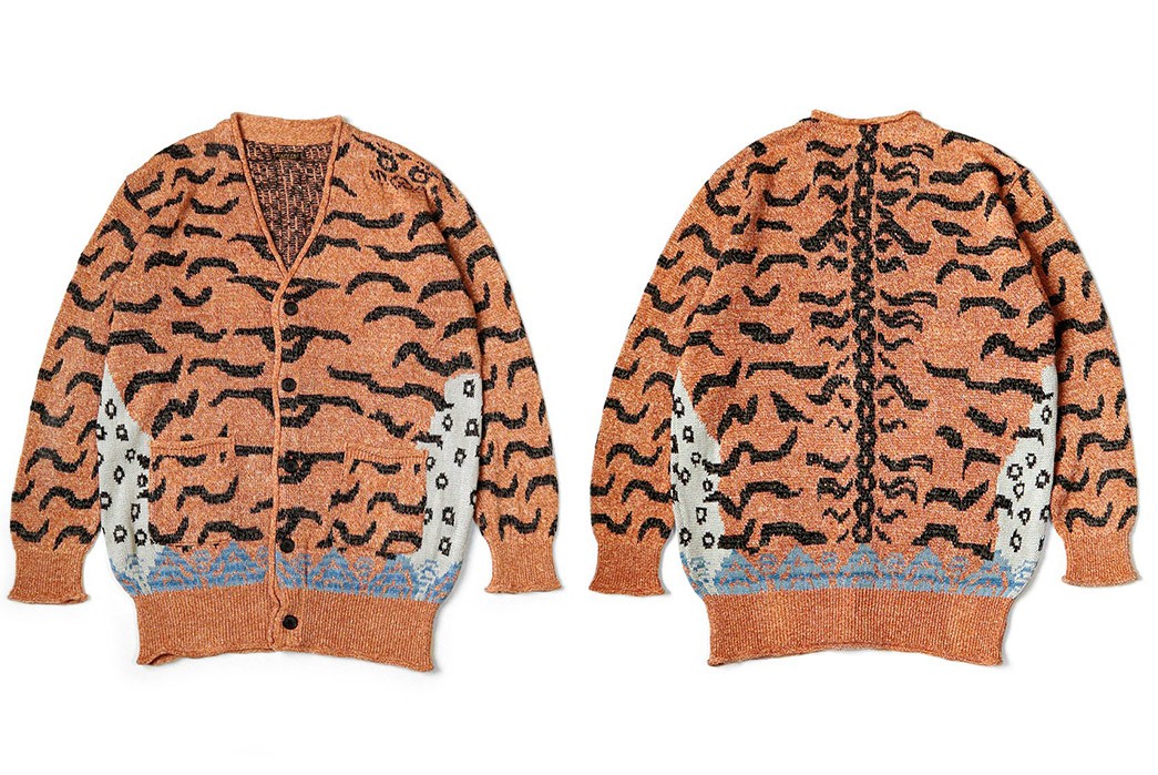 Kapital Made A Cardigan Based On Tibetan Tiger Rugs