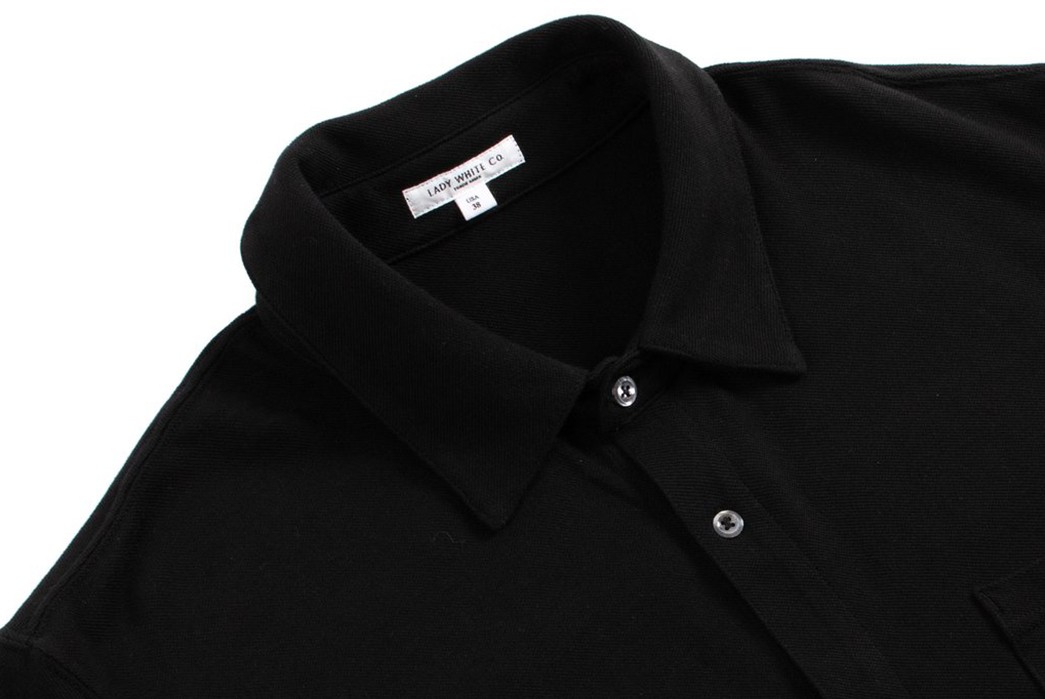 Lady White Co. S/S Jersey Button Up - Black M