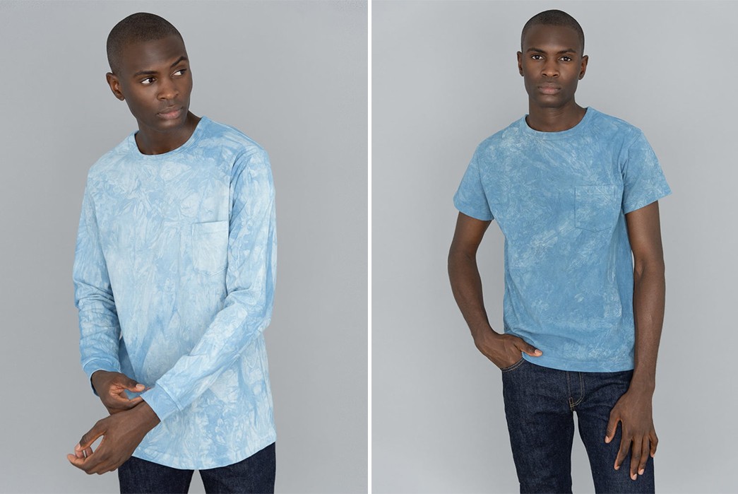 3sixteen Garment Dyed Pocket T-Shirt - French Blue