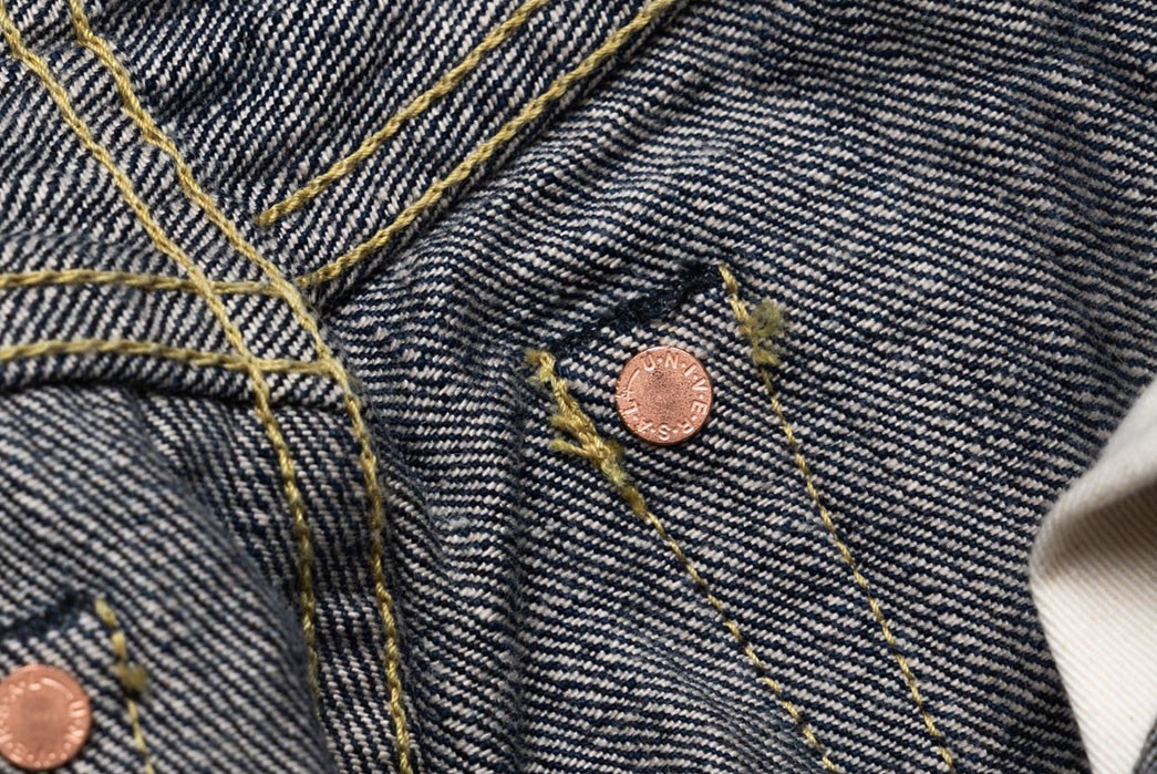 oni keeps the natural indigo train rollin with its 288 kiwami selvedge denim jeans inside details