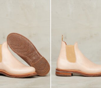 Viberg-&-Division-Road-Made-the-Most-Patina-Ready-Chelsea-Boot-front-side-and-bottom-and-side